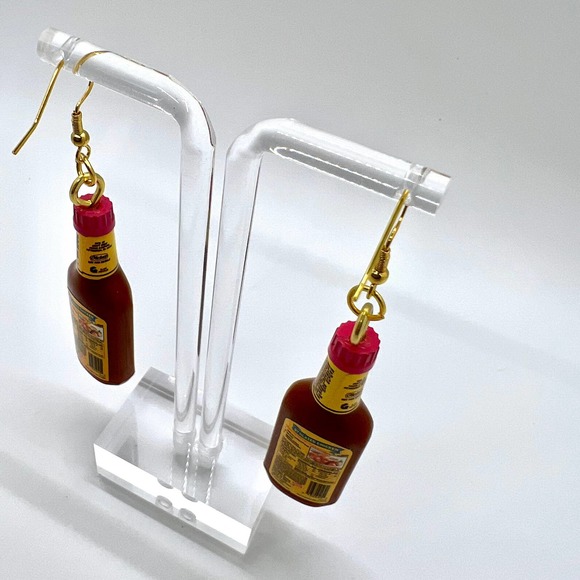 Heinz 57 Sauce Earrings - Steak Hot Sauce Earrings - Mini Brands Earrings - Picture 3 of 7